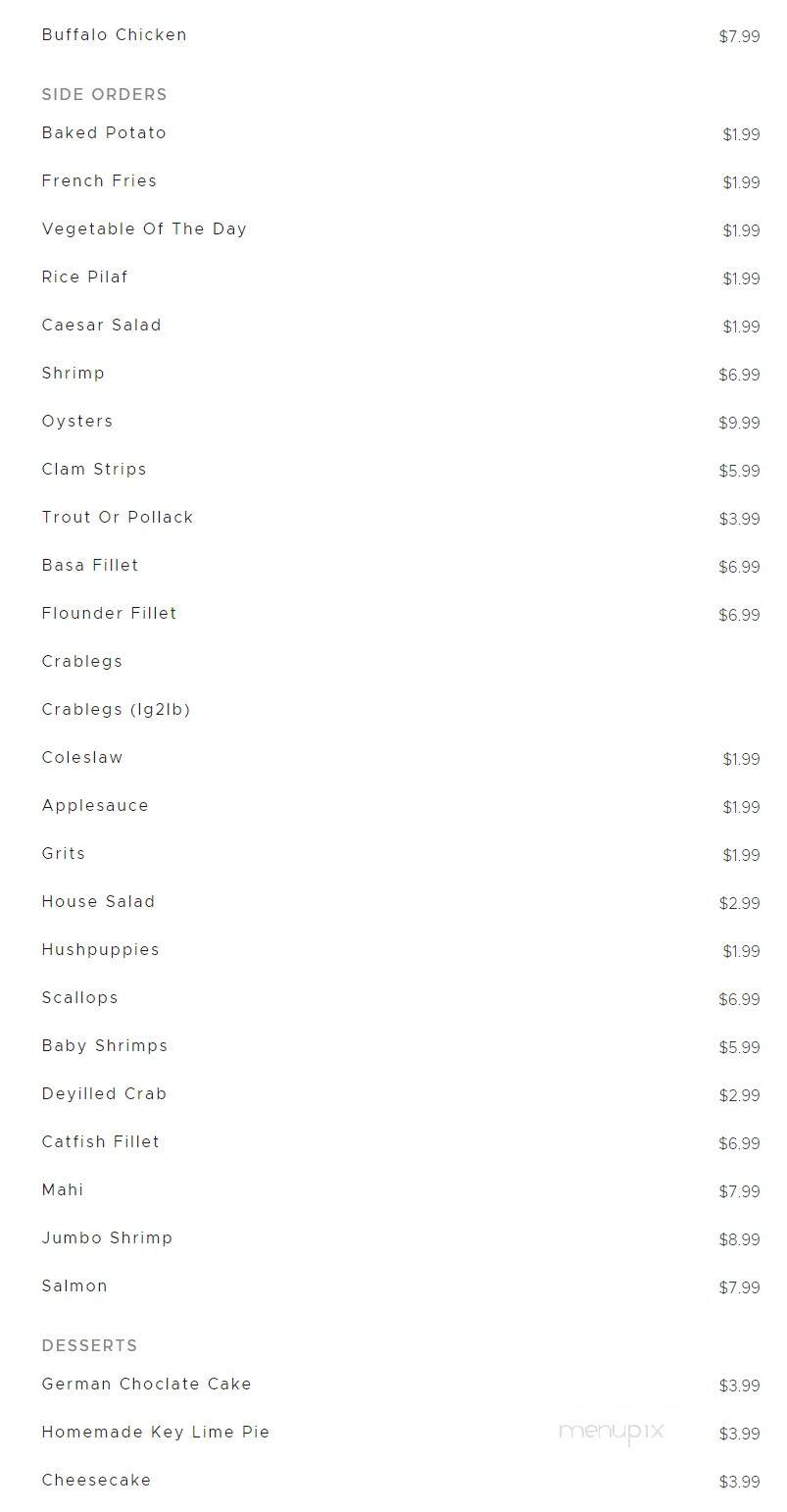 Seafood Express - Fayetteville, NC menu_pic