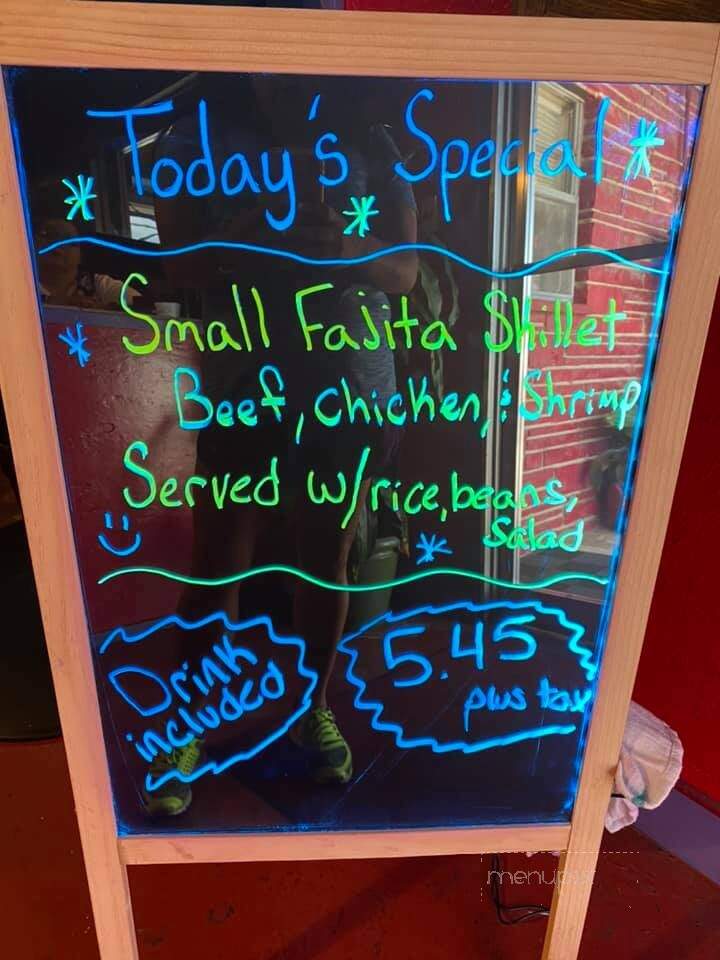 Reuben's Mexican Restaurant - Stigler, OK menu_pic