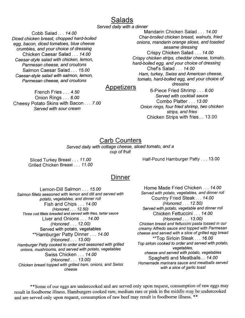 Jay's Cafe - Kenmore, WA menu_pic
