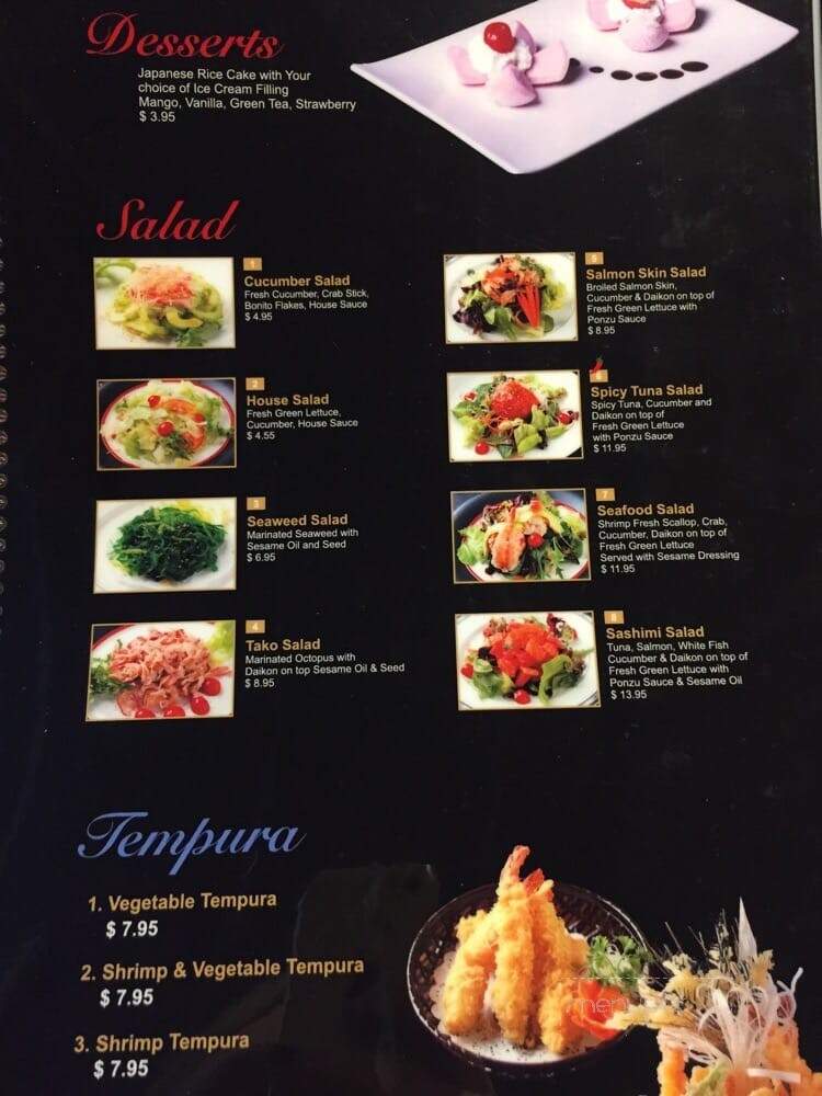 Asuka Japanese Cusine - Fresno, CA menu_pic