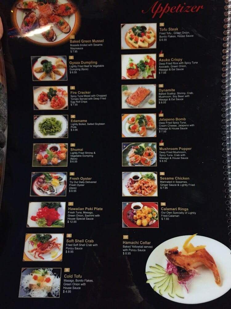 Asuka Japanese Cusine - Fresno, CA menu_pic