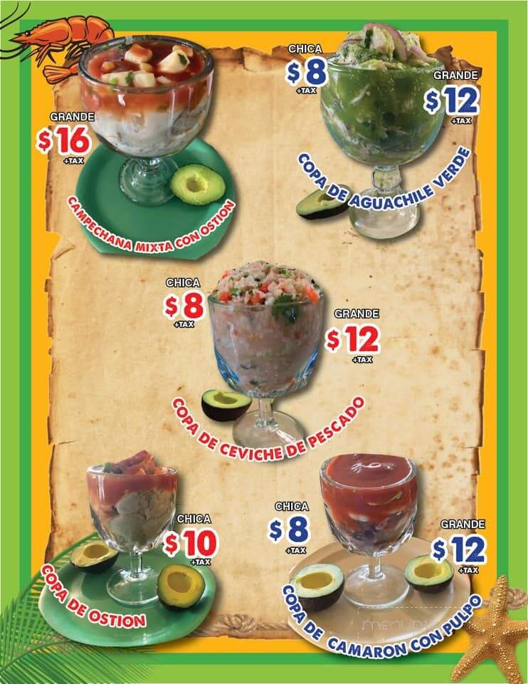 Mariscos El Jato - Los Angeles, CA menu_pic