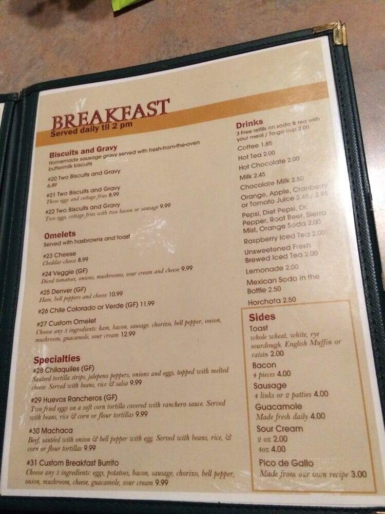 El Tepeyac Grille - Susanville, CA menu_pic