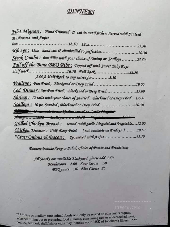 The Edge - Hazelhurst, WI menu_pic