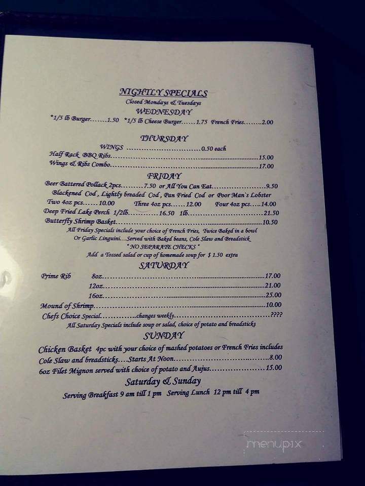 The Edge - Hazelhurst, WI menu_pic