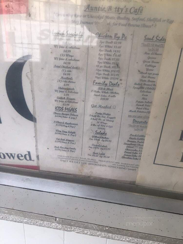 Auntie Betty's Cafe - Detroit, MI menu_pic