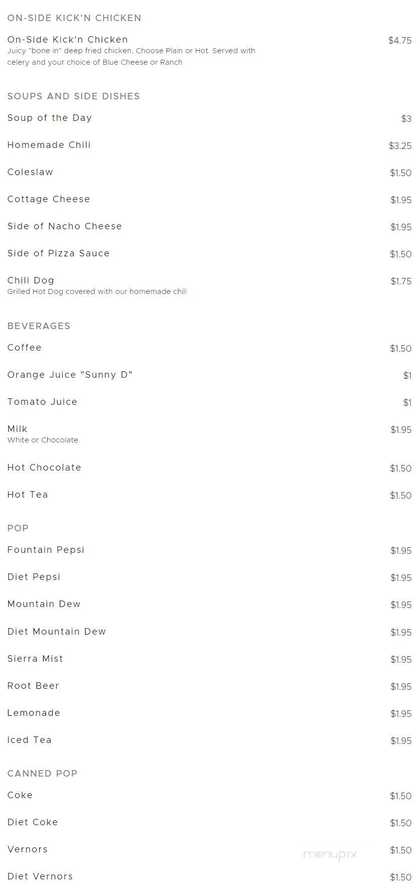 Archey's - Onondaga, MI menu_pic