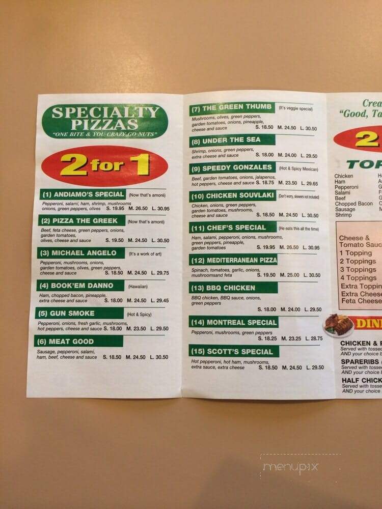 Andiamo's Pizza & Pasta House - Maple Ridge, BC