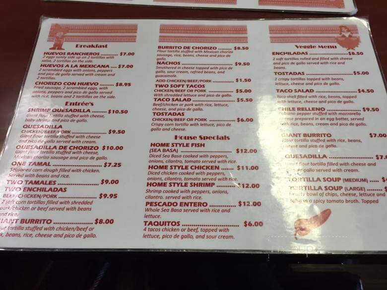 Cielito Lindo - Langley, BC menu_pic