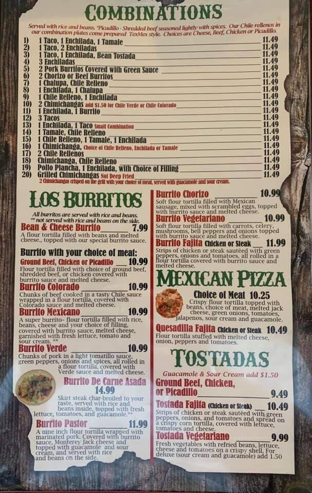 La Costa - Emmett, ID menu_pic