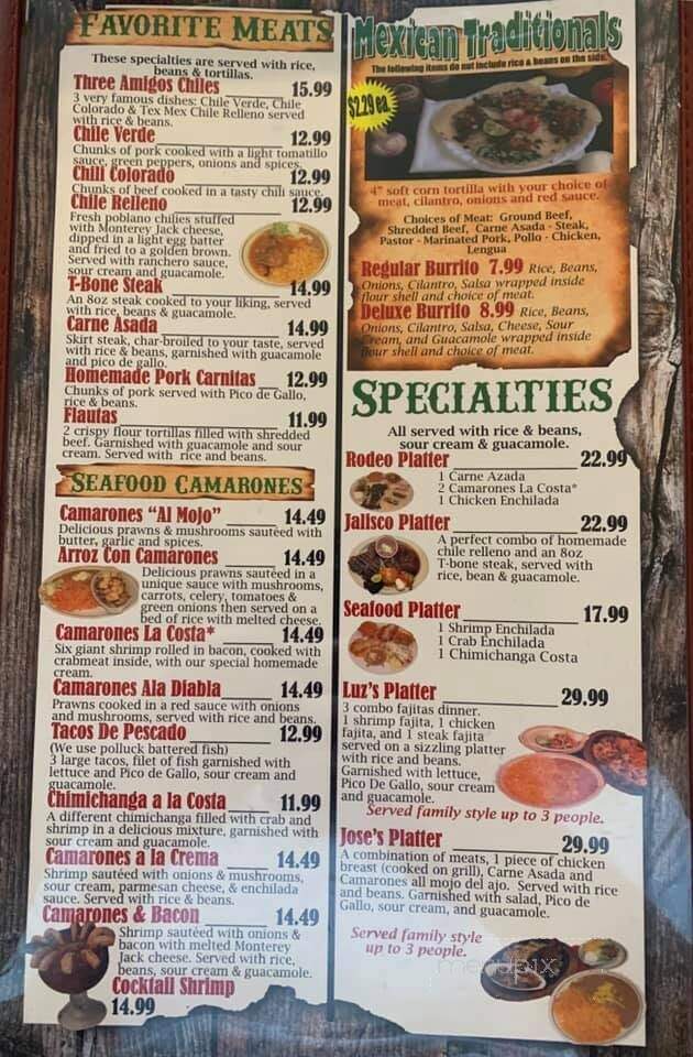 La Costa - Emmett, ID menu_pic