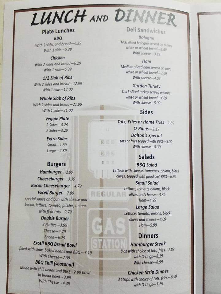 Excell Grocery & Bar-B-Q - Clarksville, TN menu_pic
