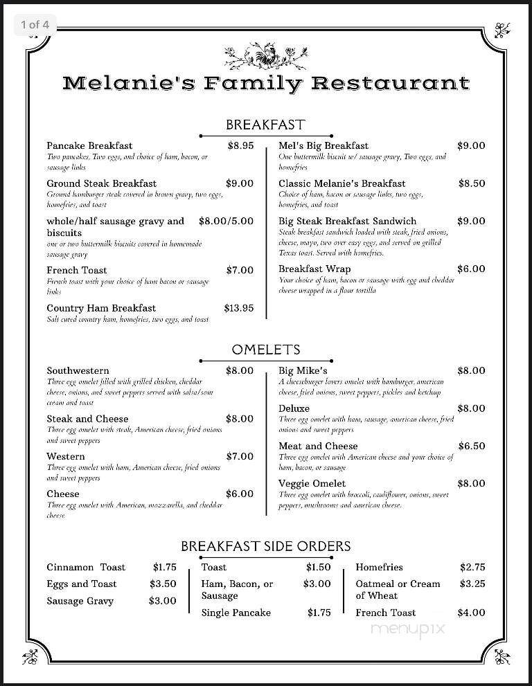 Melanie's Family Restaurant - Aurora, WV