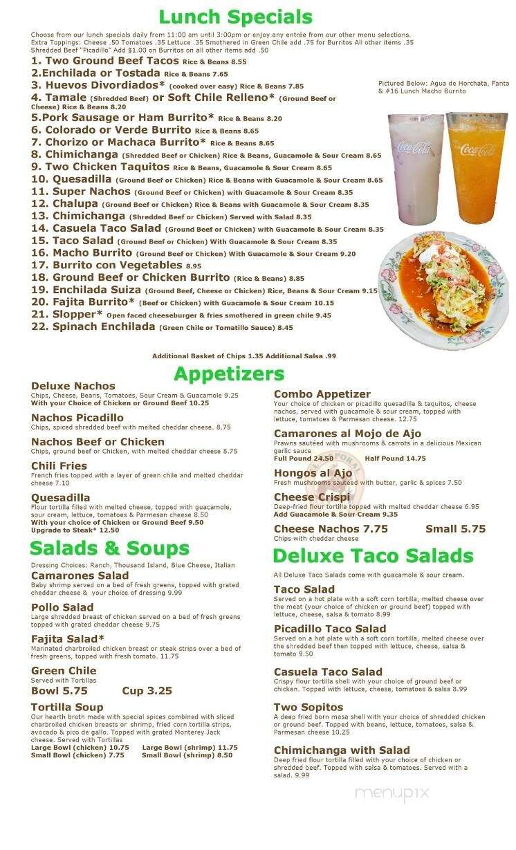 El Caporal Canon City - Canon City, CO menu_pic