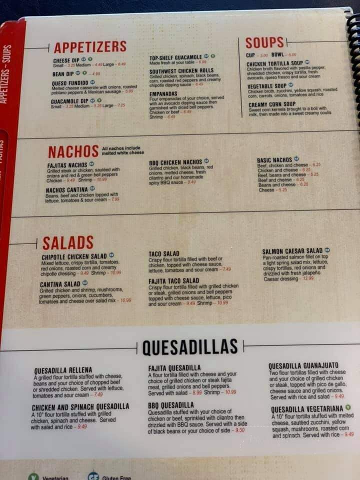 Cantina Bravo - Webb City, MO menu_pic