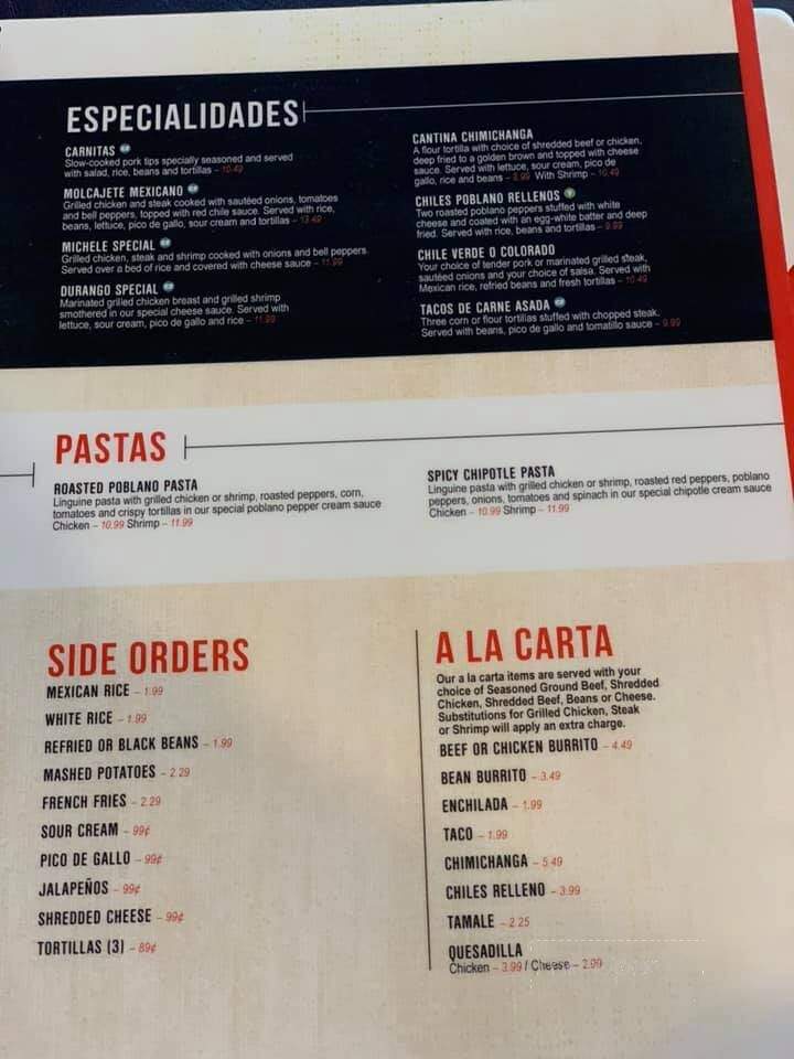 Cantina Bravo - Webb City, MO menu_pic