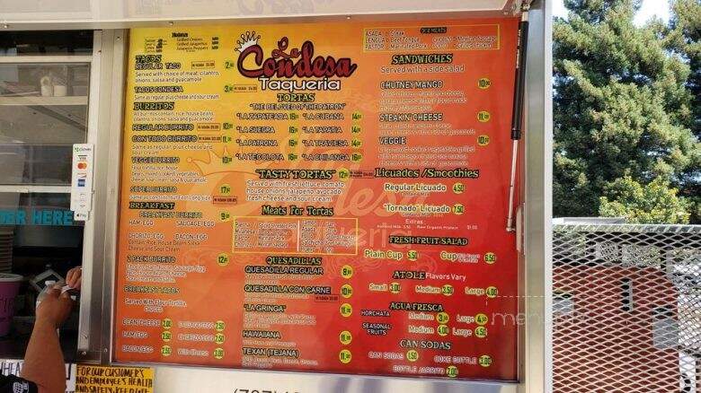 La Condesa Taqueria - Napa, CA menu_pic