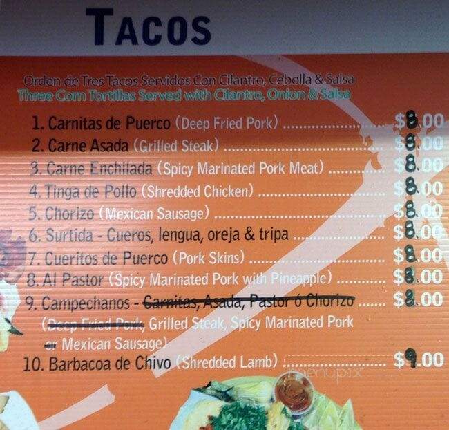 Taqueria La Prima - Philadelphia, PA menu_pic