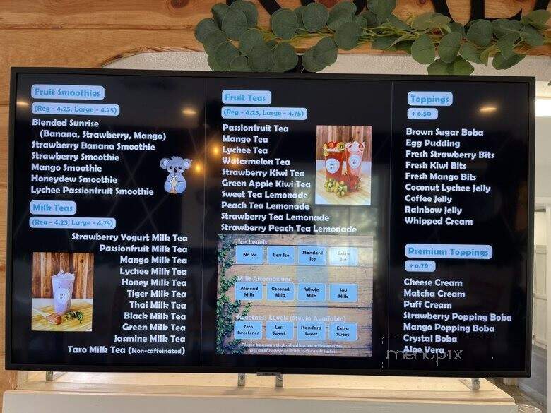 Koalatea Boba - Elk Grove, CA menu_pic