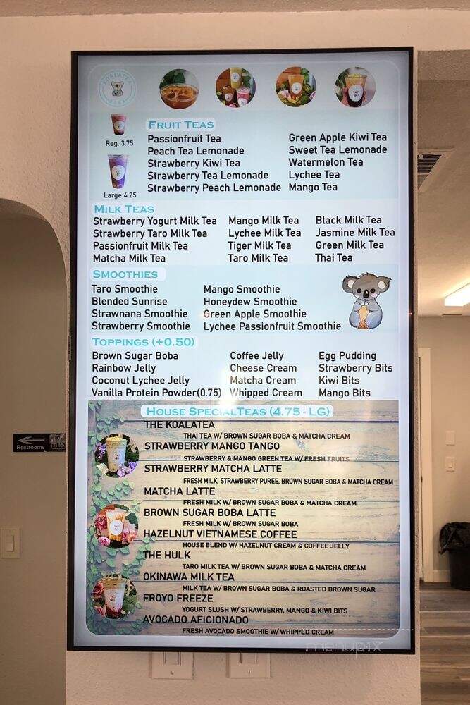Koalatea Boba - Elk Grove, CA menu_pic