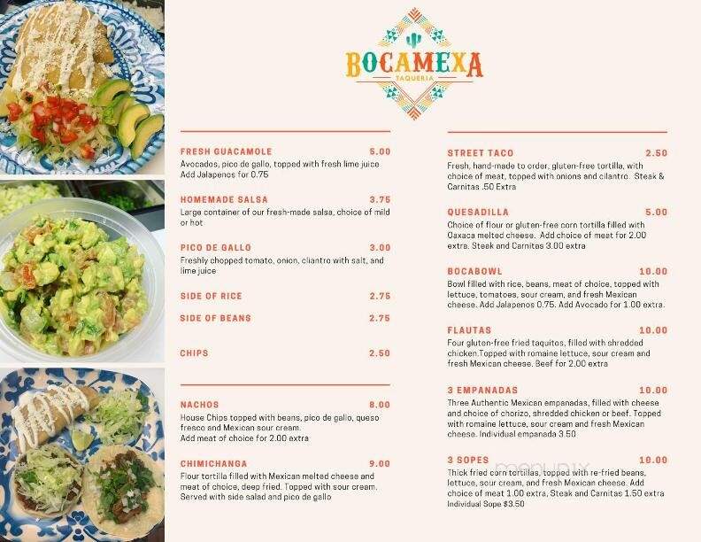 Bocamexa Taqueria - Havre de Grace, MD menu_pic