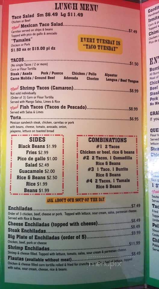 El Amigo Restaurant - Crescent City, FL menu_pic