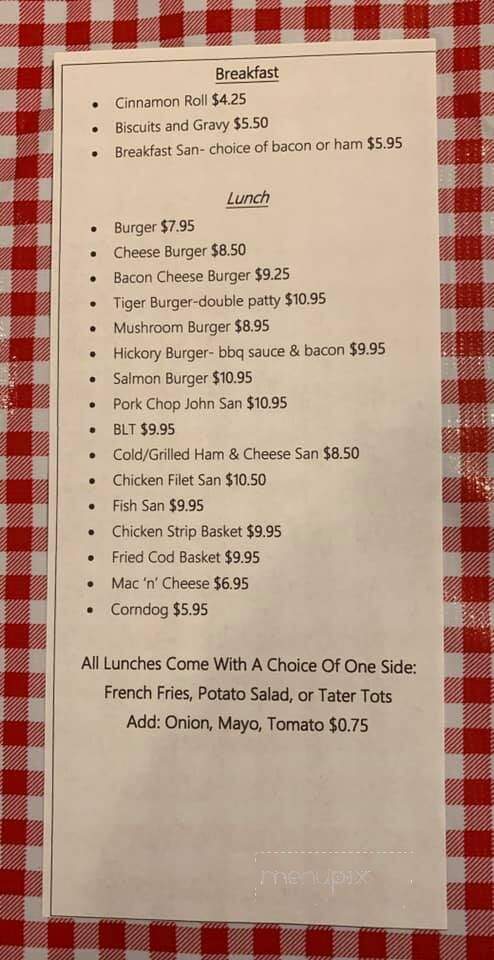 Talking Bird Saloon - Saint Regis, MT menu_pic