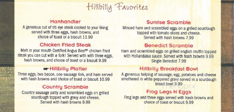 Hillbilly restaurant - Murphys, CA