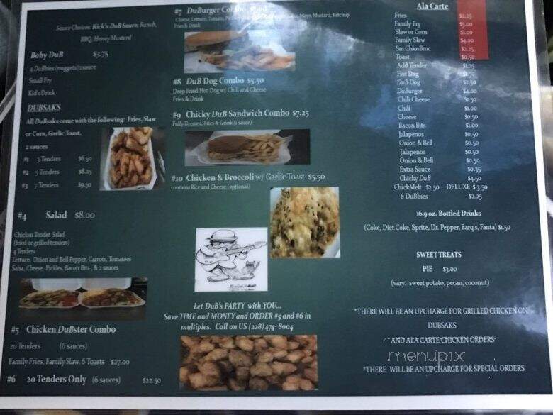 DuB's - Moss Point, MS menu_pic