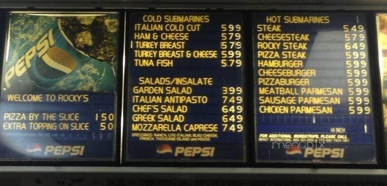 Rocky's New York Pizza - Frederick, MD menu_pic