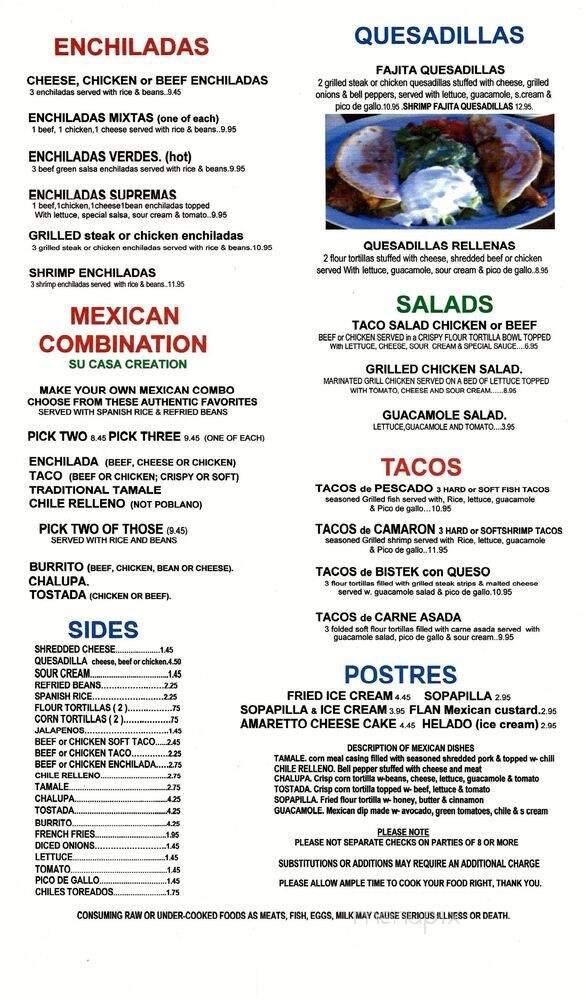 Los Compadres Mexican Restaurant - Cordele, GA menu_pic