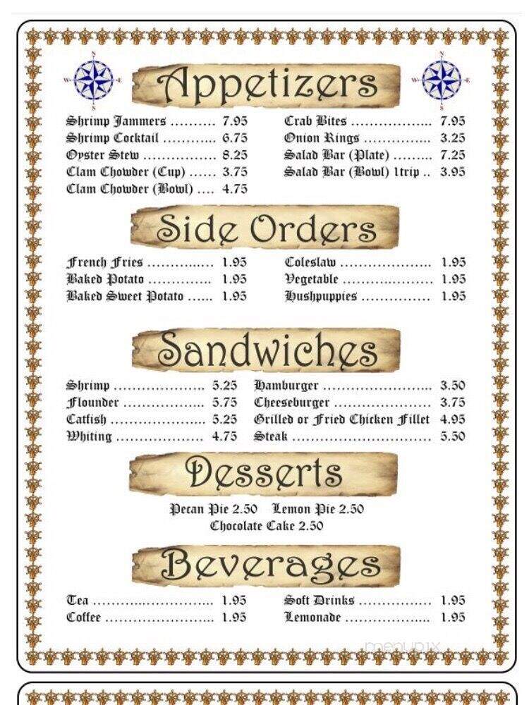 Dale's Seafood - Lake Waccamaw, NC menu_pic