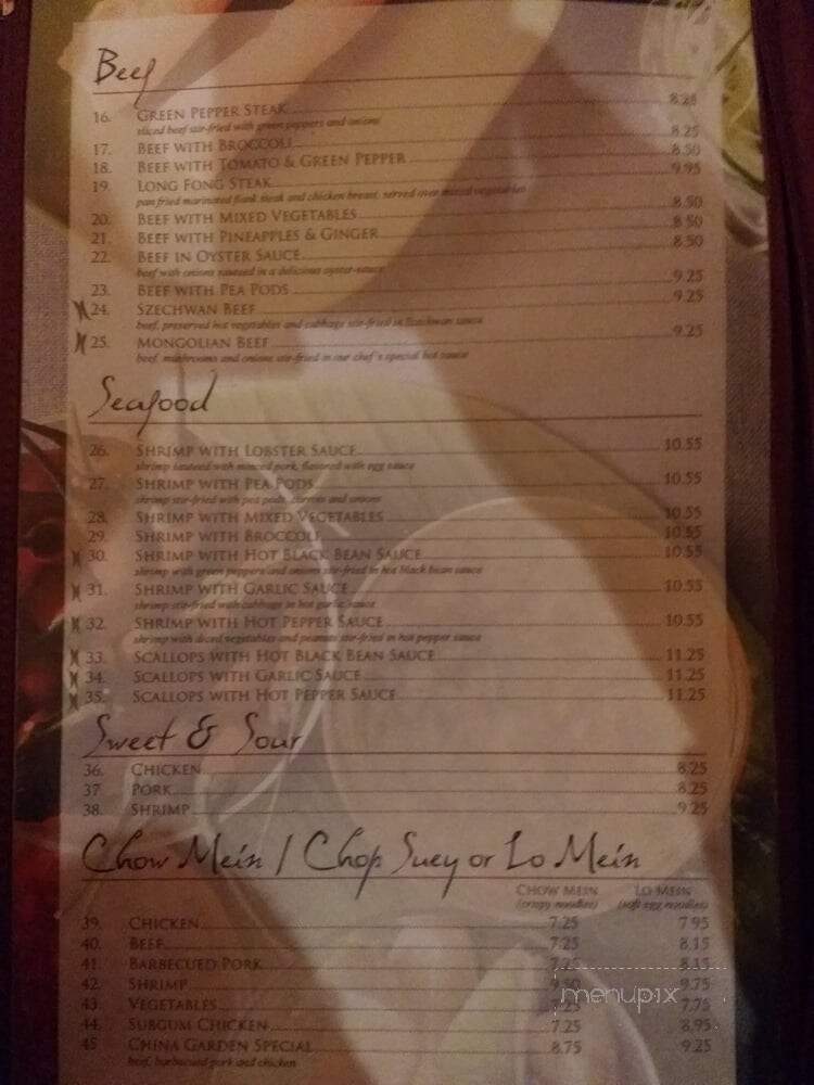 China Garden Restaurant - Grand Forks, ND menu_pic
