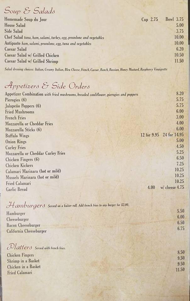Borderline Cafe - Riegelsville, PA menu_pic