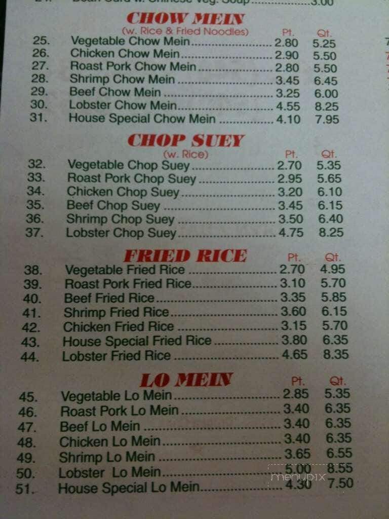 Dragon China - Roanoke, VA menu_pic