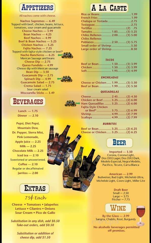 El Campestre - Chilhowie, VA menu_pic
