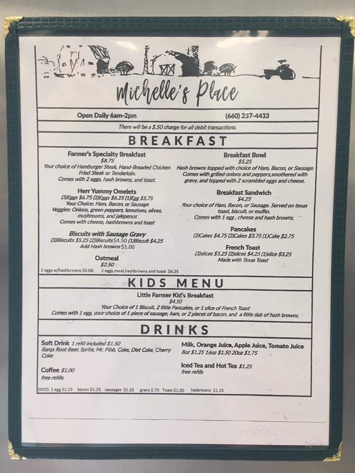 Michelle's Place - Mayview, MO menu_pic