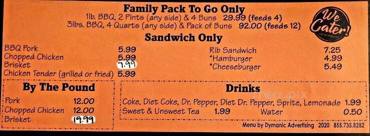 Southern Smoke BBQ - Pelzer, SC menu_pic