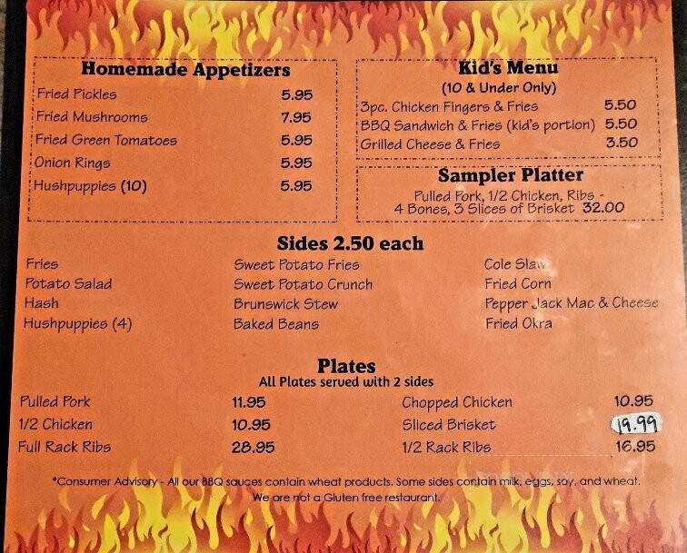 Southern Smoke BBQ - Pelzer, SC menu_pic