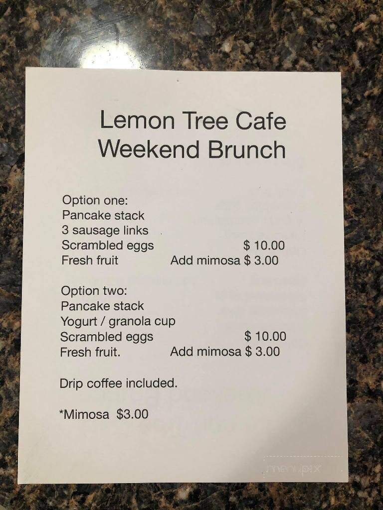 Lemon Tree Cafe & Espresso - Mossyrock, WA menu_pic