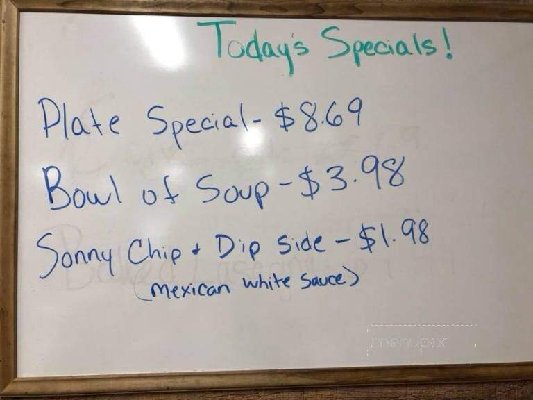 Sonny Buck's Diner - Brookneal, VA menu_pic