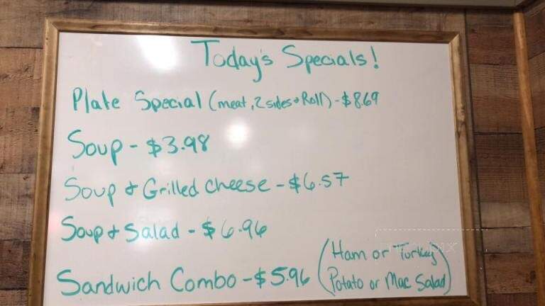 Sonny Buck's Diner - Brookneal, VA menu_pic