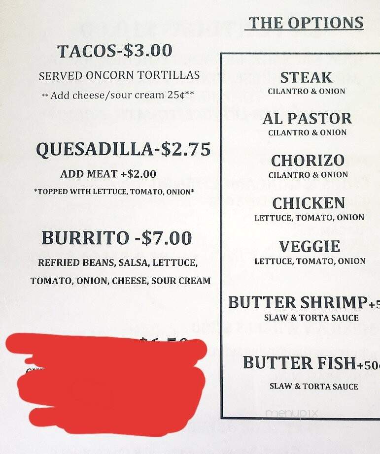 Las Tortugas Food Truck & Catering - Westfield, IN menu_pic
