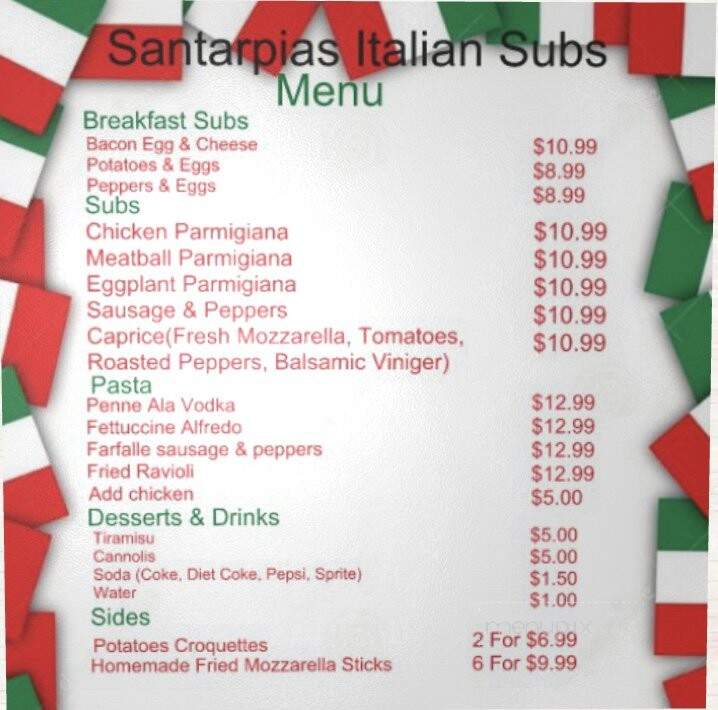 Santarpia's Italian Subs - Las Vegas, NV menu_pic