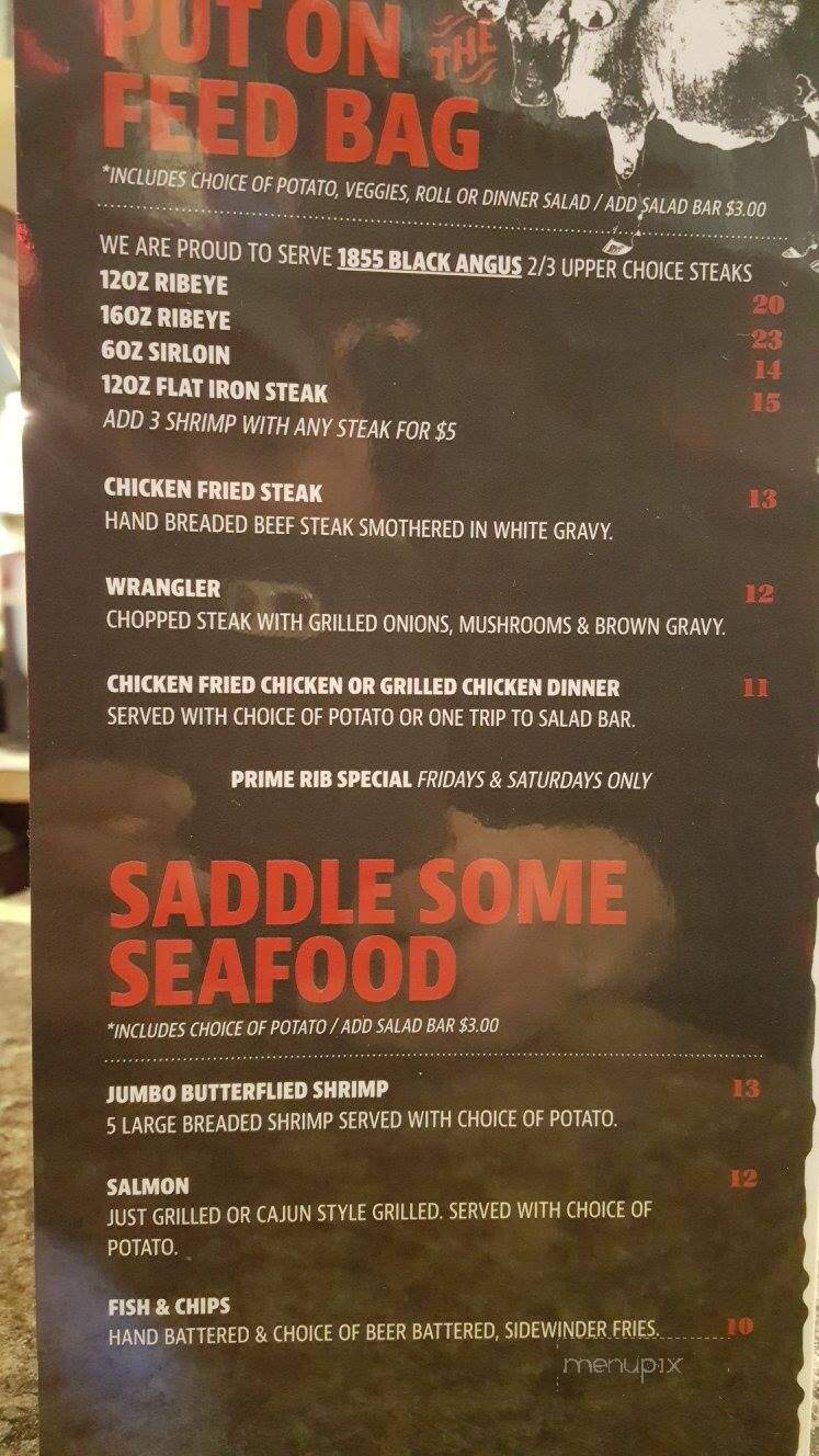 Broncho Grill House - Torrington, WY menu_pic