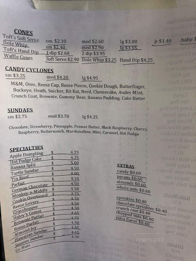 H & B's Hop - Norwalk, OH menu_pic