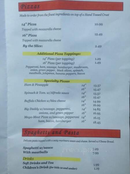 Boomershine Pizza - Bristol, TN menu_pic