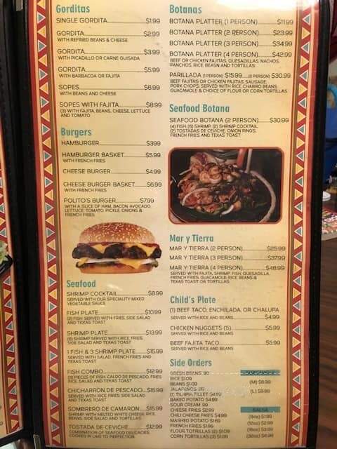 Polito'a Mexican Restaurant - Mcallen, TX menu_pic