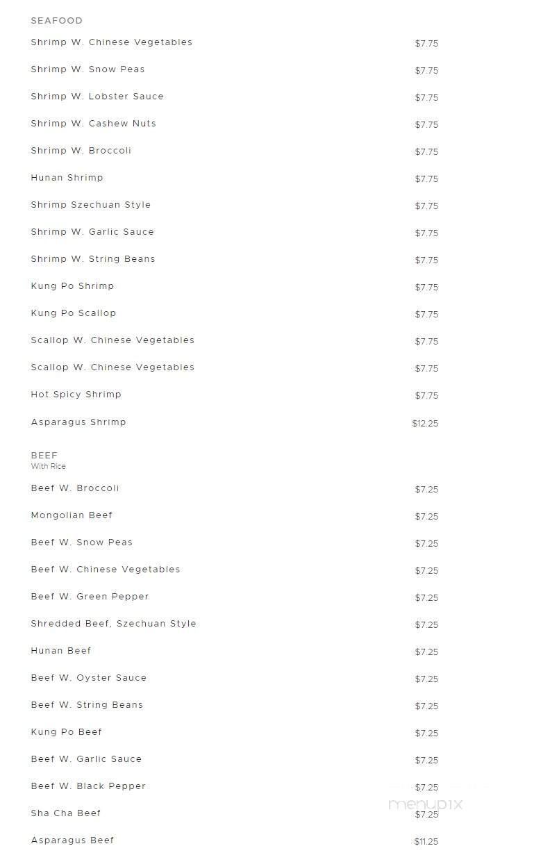 Mayflower Chinese Restaurant - Utica, NY menu_pic