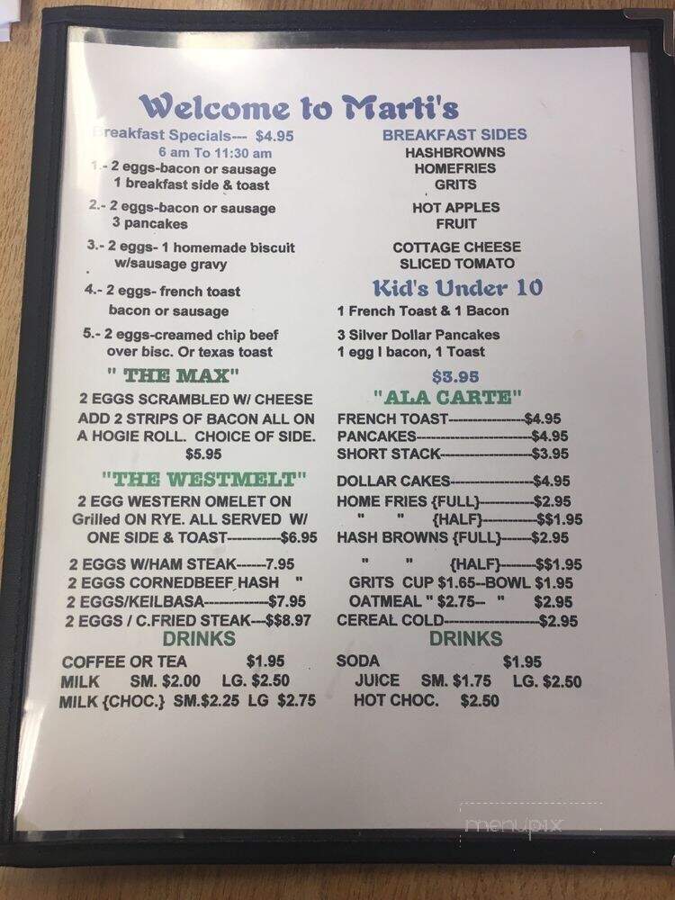 Marti's Family Dining - Fort Myers, FL menu_pic